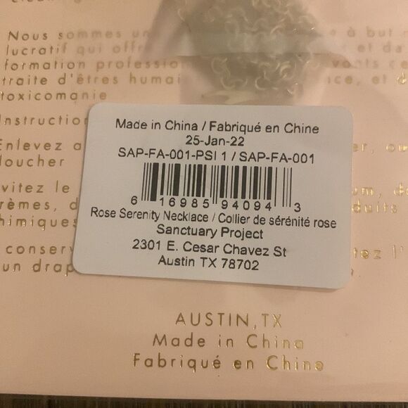 Sanctuary Project Rose Quartz Marble Serenity Necklace – Pink Healing 19” - Picture 7 of 8